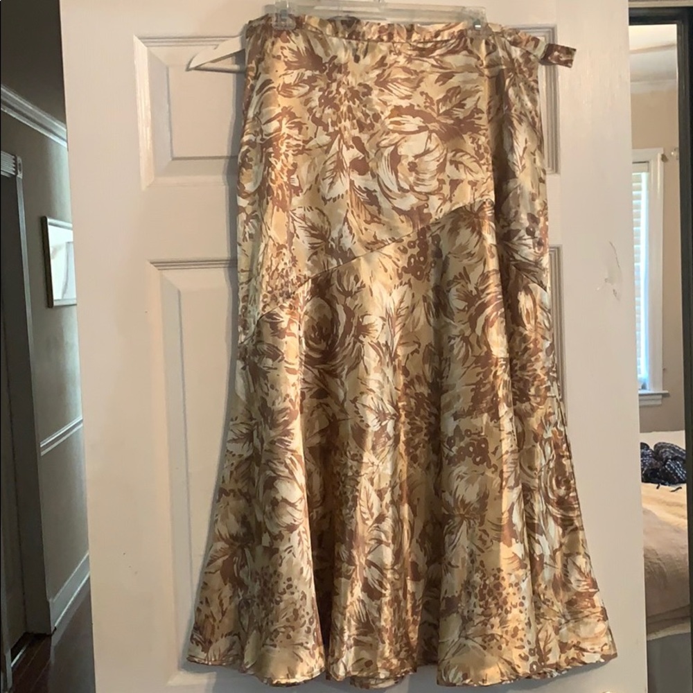Coldwater Creek Awesome Brown Floral Skirt